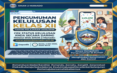 SMAN 2 Manado Umumkan Kelulusan Kelas XII Secara Daring, 232 Siswa Dinyatakan Lulus